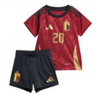 Camisa de time de futebol Bélgica Lois Openda #20 Replicas 1º Equipamento Infantil Europeu 2024 Manga Curta (+ Calças curtas)